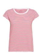 Fine Jersey Stripe Teasy Tee Fav Mads Nørgaard Red
