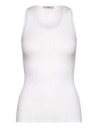 Rmwbaku Viscose U-Neck Tank Top RM By Rosemunde White