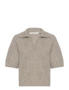 Gzalpha Ss Polo Pullover Gestuz Brown