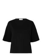 Slfpenny Ss Embroidered Tee Selected Femme Black