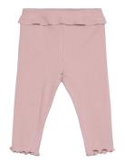 Cotton Ribbed Leggings Mango Pink