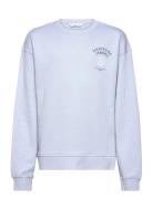 Printed Message Sweatshirt Mango Blue