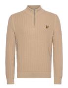 Ribbed Quarter Zip Jumper Lyle & Scott Beige