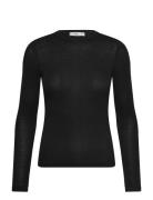 Long-Sleeved Fitted T-Shirt Mango Black