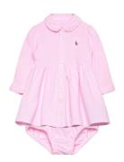 Oxford Mesh Dress & Bloomer Ralph Lauren Baby Pink