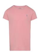 Cotton Jersey Crewneck Tee Ralph Lauren Kids Pink