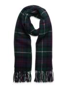 55%Recycld Wl 45%Wl-Plaid Twill Scarf Polo Ralph Lauren Navy