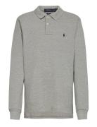 Cotton Mesh Long-Sleeve Polo Shirt Ralph Lauren Kids Grey