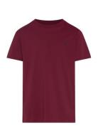 Cotton Jersey Crewneck Tee Ralph Lauren Kids Burgundy