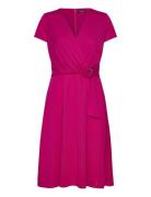 Surplice Jersey Dress Lauren Ralph Lauren Pink