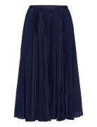 Pleated Georgette Skirt Polo Ralph Lauren Navy