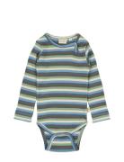 Body L/S Modal Multi Striped Petit Piao Green