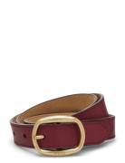 Smooth Vachetta-25Mm Ovl Bk-Blt-Med Polo Ralph Lauren Red