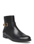 Brooke Burnished Leather Bootie Lauren Ralph Lauren Black