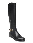 Brooke Burnished Leather Riding Boot Lauren Ralph Lauren Black