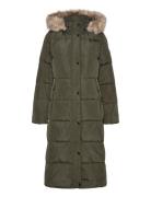 Faux-Fur-Trim Hooded Down Coat Lauren Ralph Lauren Green