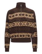 High-Pile Fleece Mockneck Polo Ralph Lauren Brown