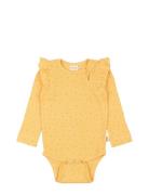 Body L/S Frill Modal Dot Petit Piao Yellow