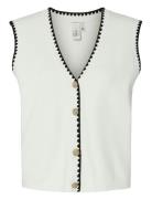 Yascontra Sl Knit Vest S. YAS White