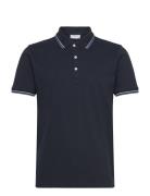 Polo Shirt With Contrast Piping Lindbergh Navy