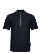 Cfjoe Ss Structured Polo Knit Casual Friday Navy