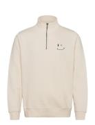 Patrick Half-Zip Sweatshirt Clean Cut Copenhagen Beige