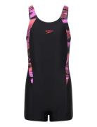 Girls Hyperboom Splice Legsuit Speedo Purple