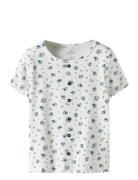 Nkfvemia Aop Ss Slim Top Name It White