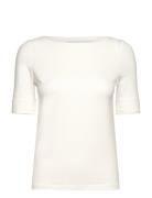 Rwnanna 2/4 Boatneck T-Shirt Rosemunde White