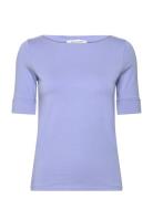 Rwnanna 2/4 Boatneck T-Shirt Rosemunde Blue