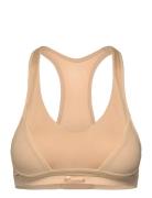 Pump Padded Sports Bra Shock Absorber Beige