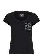 Lo-Fi Biker Scoop Neck Tee Superdry Black