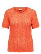 Carsaga Life Ss O-Neck Knt ONLY Carmakoma Orange