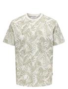 Onsperry Life Reg Leaf Aop Ss Tee Noos ONLY & SONS Green