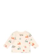 100% Cotton T-Shirt With Printed Drawing Mango Beige