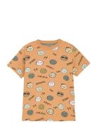 T-Shirt Ss Aop Minymo Beige