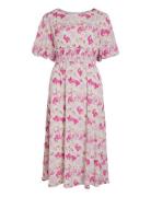 Vilina O-Neck 2/4 Midi Dress/Dc Vila Pink