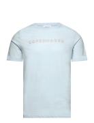 Copenhagen Print Tee S/S Lindbergh Blue