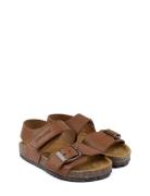 Bio? Velcro Sandal Pom Pom Brown