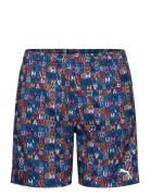 Puma Swim Boys Printed Mid Shorts 1P Puma Swim Patterned