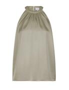 Dante6-Elody Satin Halter Top Dante6 Khaki
