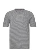 Cotton Linen Stripe Tee Tommy Hilfiger Navy