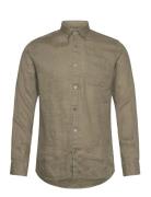 Pure Linen L/S Shirt Lindbergh Green