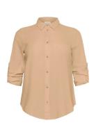 Kcnana Shirt Kaffe Curve Beige