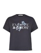 Cotton T-Shirt With Printed Message Mango Black