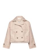 Double-Breasted Jacket With Lapels Mango Beige