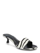 Zebra-Print Fur Sandals Mango Black