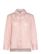 Stripe-Print Shirt Mango Pink