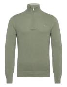 Cotton Pique Half Zip GANT Khaki