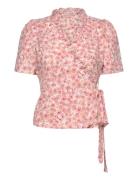 Peony Wrap Blouse A-View Pink